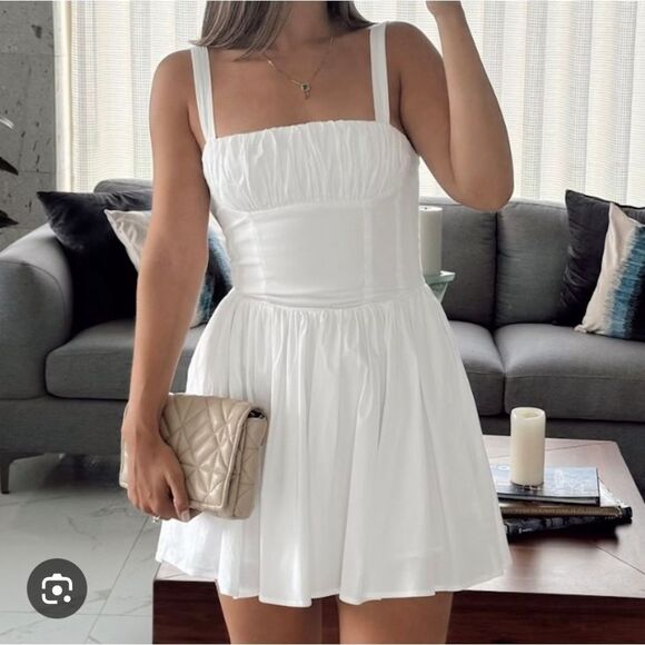 ZARA VOLUMINOUS SKIRT DRESS - Picture 1 of 14